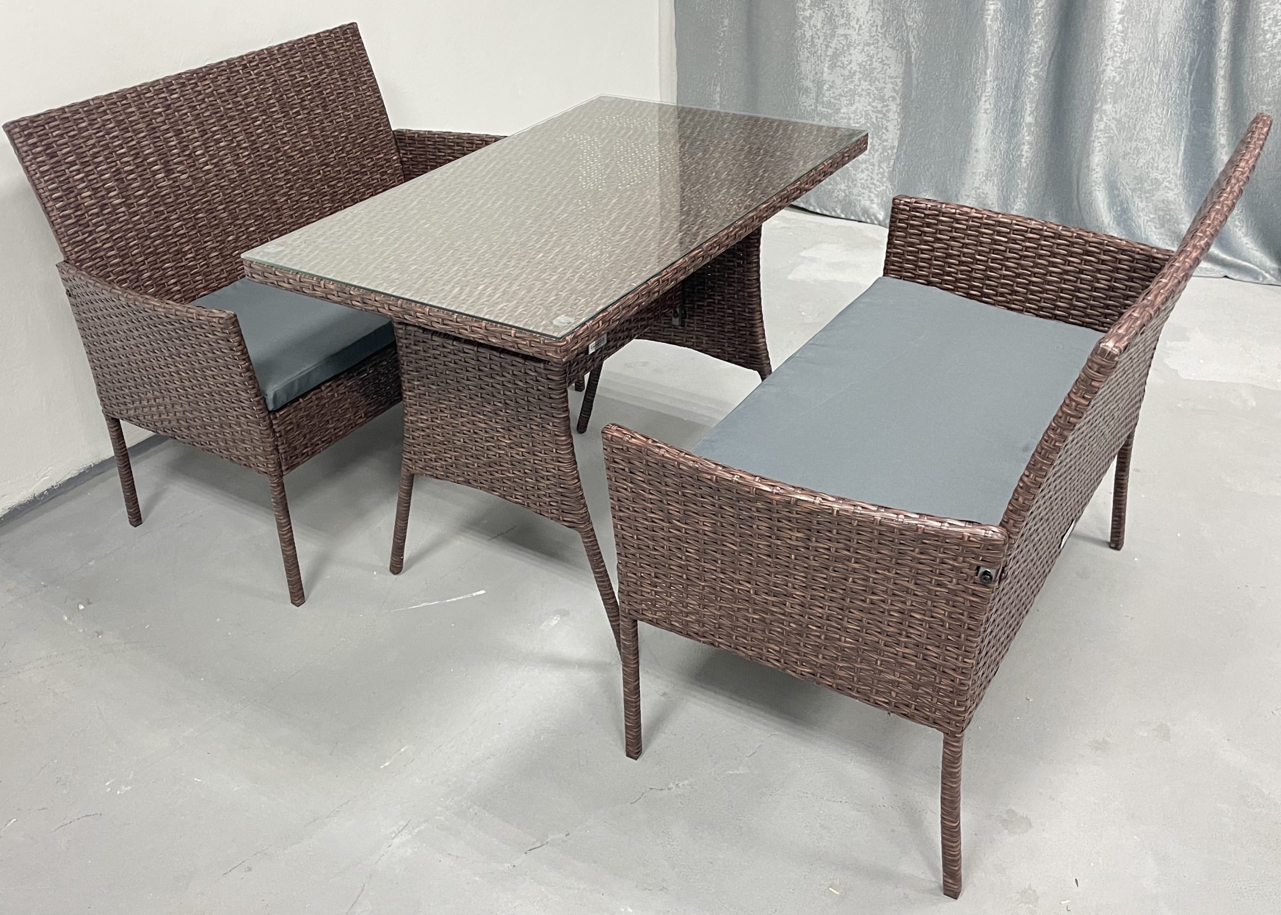 Садові меблі з ротангу Lounge Loft Набір "Обідній S-109" Темно-коричневий - Зображення 3
