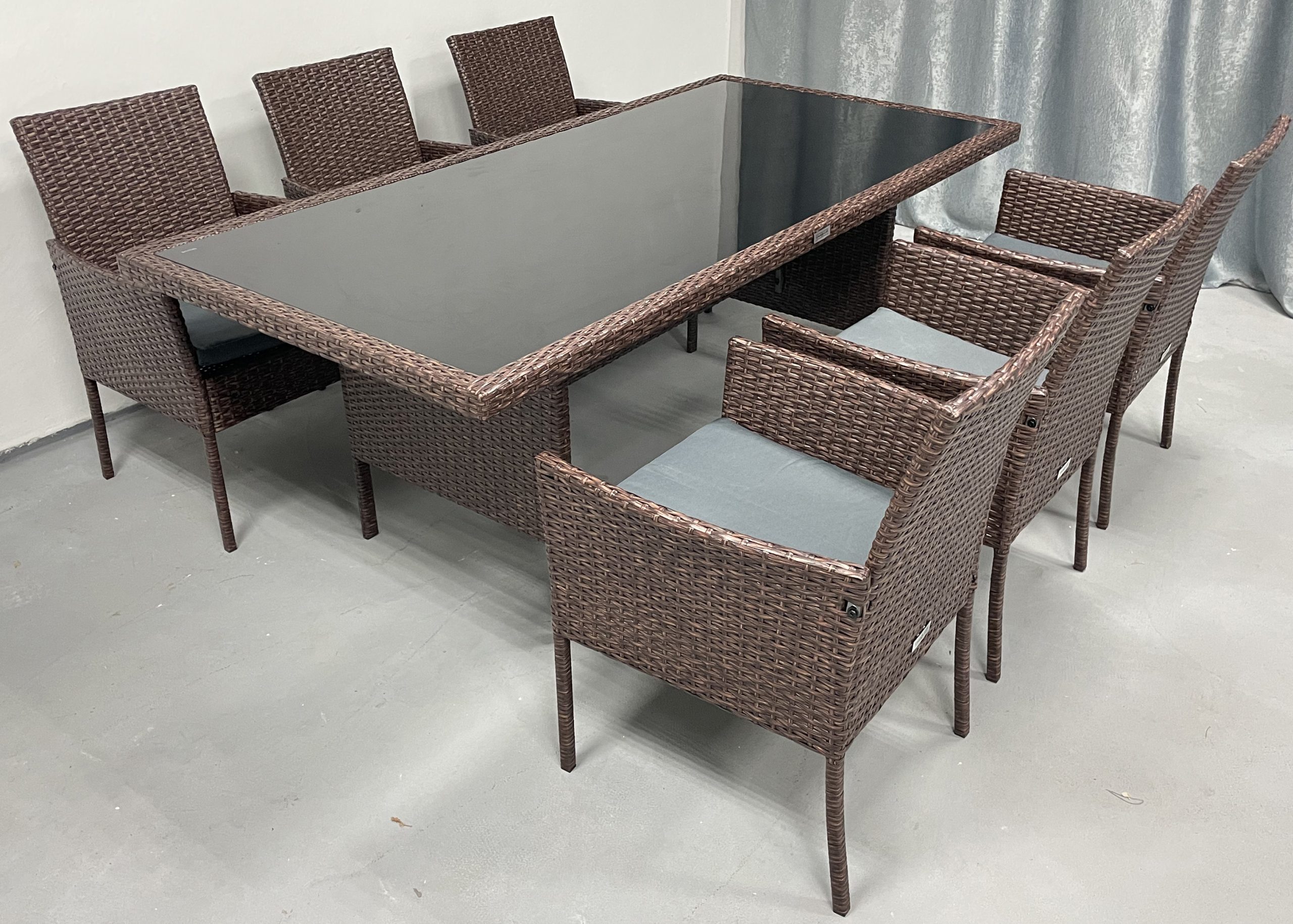 Садові меблі з ротангу Lounge Loft Набір "Big Family 6 Max" Темно-коричневий - Зображення 4