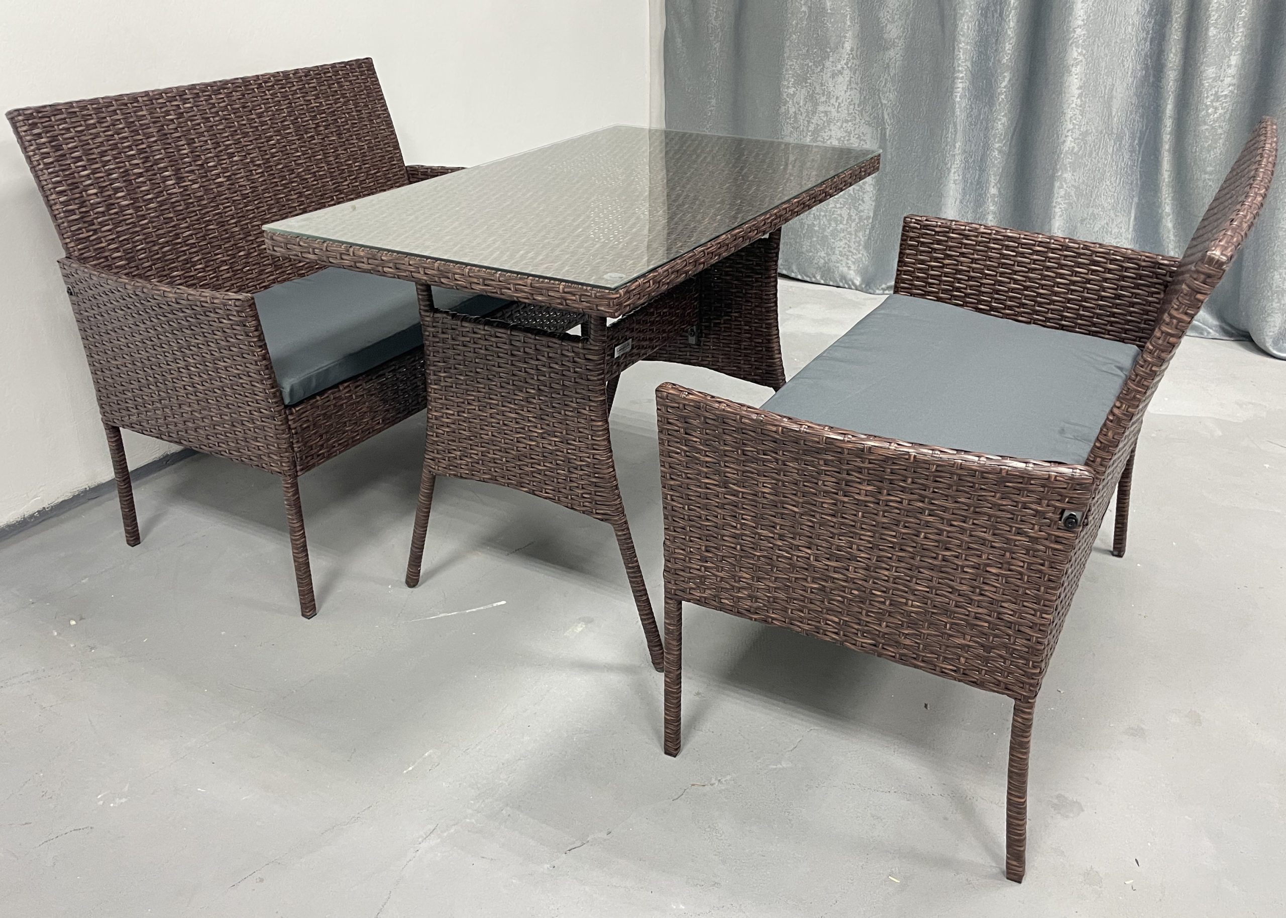 Садові меблі з ротангу Lounge Loft Набір "Обідній S-109" Темно-коричневий - Зображення 5