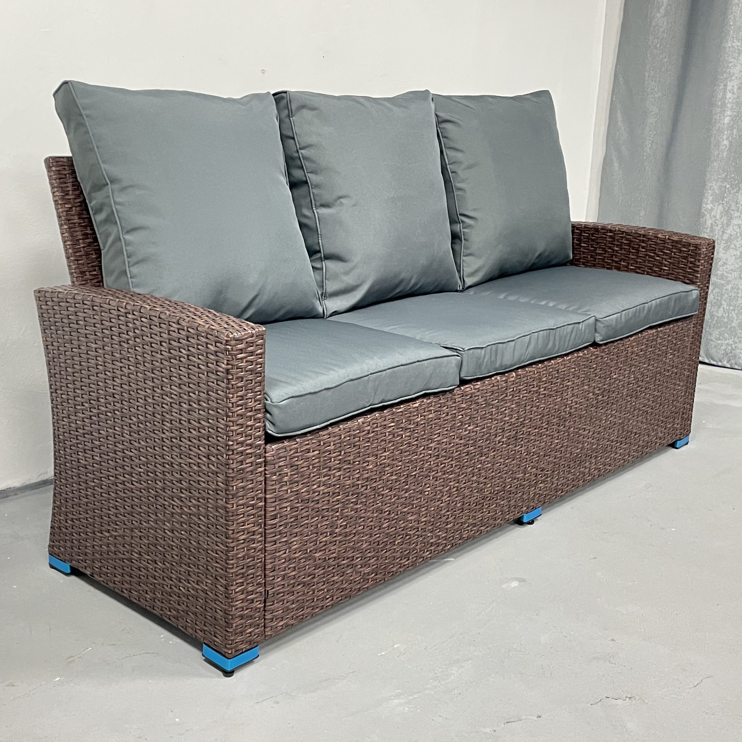 Садові меблі з ротангу Lounge Loft Диван "Делюкс Гранд" Темно-коричневий - Зображення 4