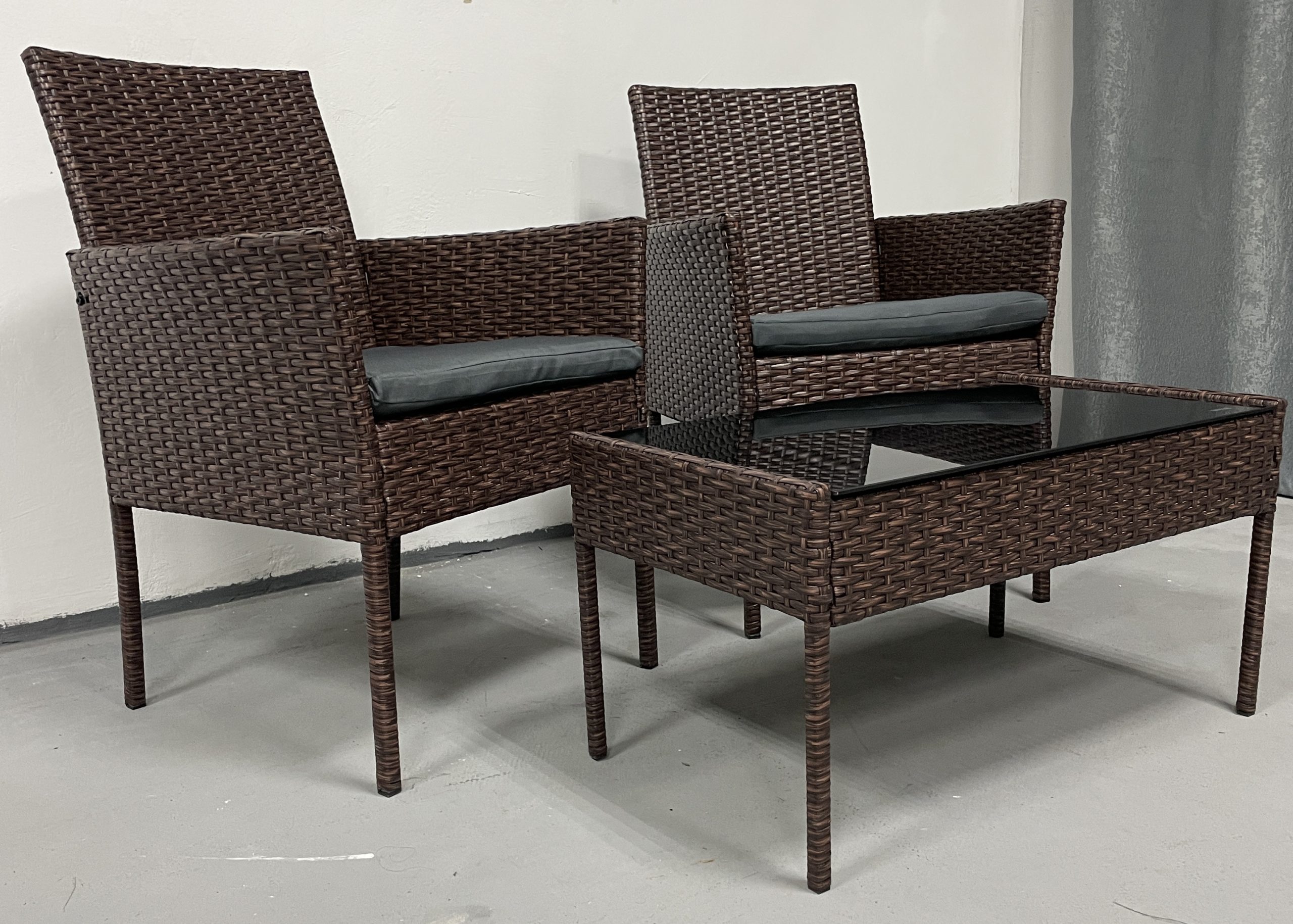 Садові меблі з ротангу Lounge Loft Набір "Белконі Максі" Темно-коричневий - Зображення 5