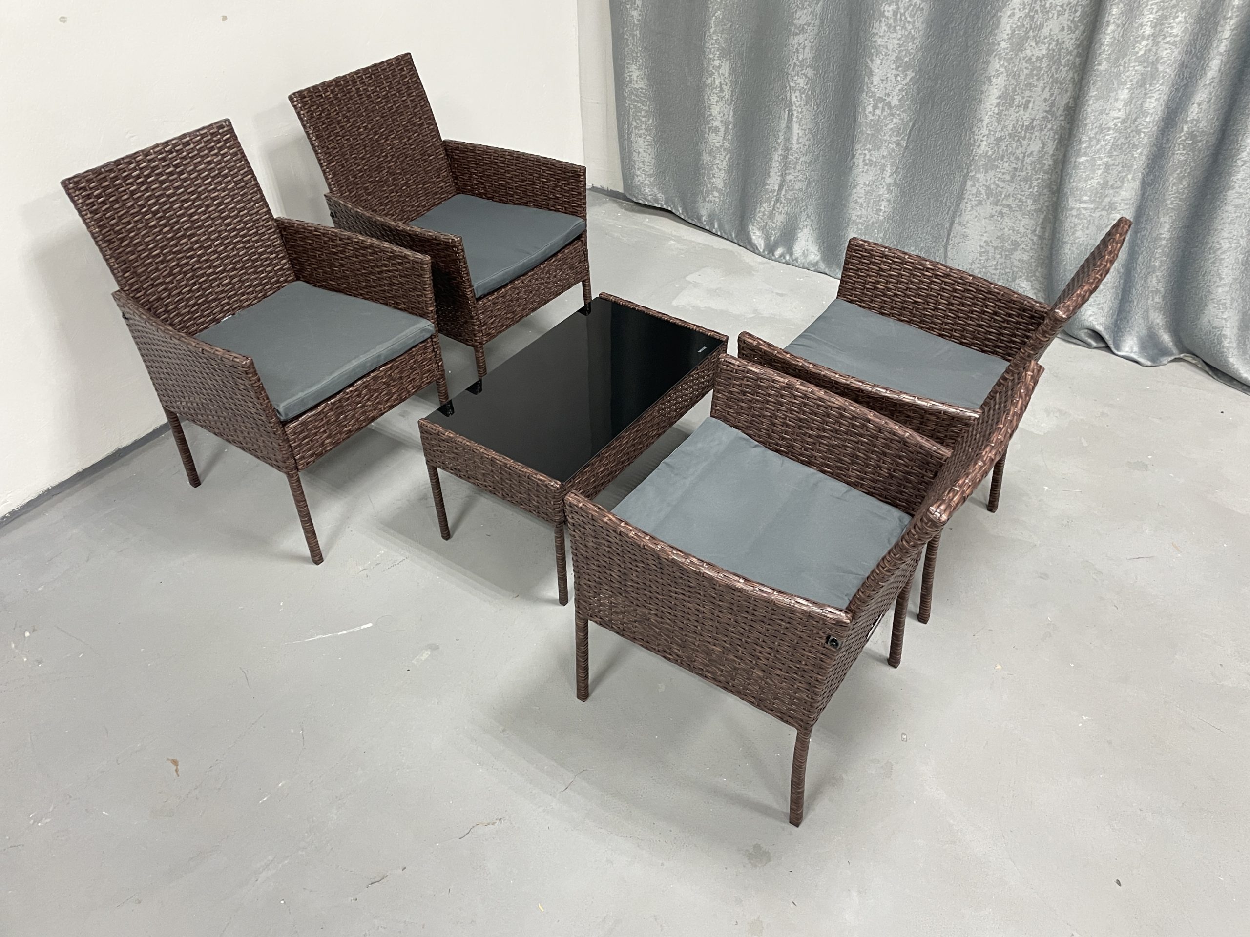 Садові меблі з ротангу Lounge Loft Набір "Белконі Максі" Темно-коричневий - Зображення 2