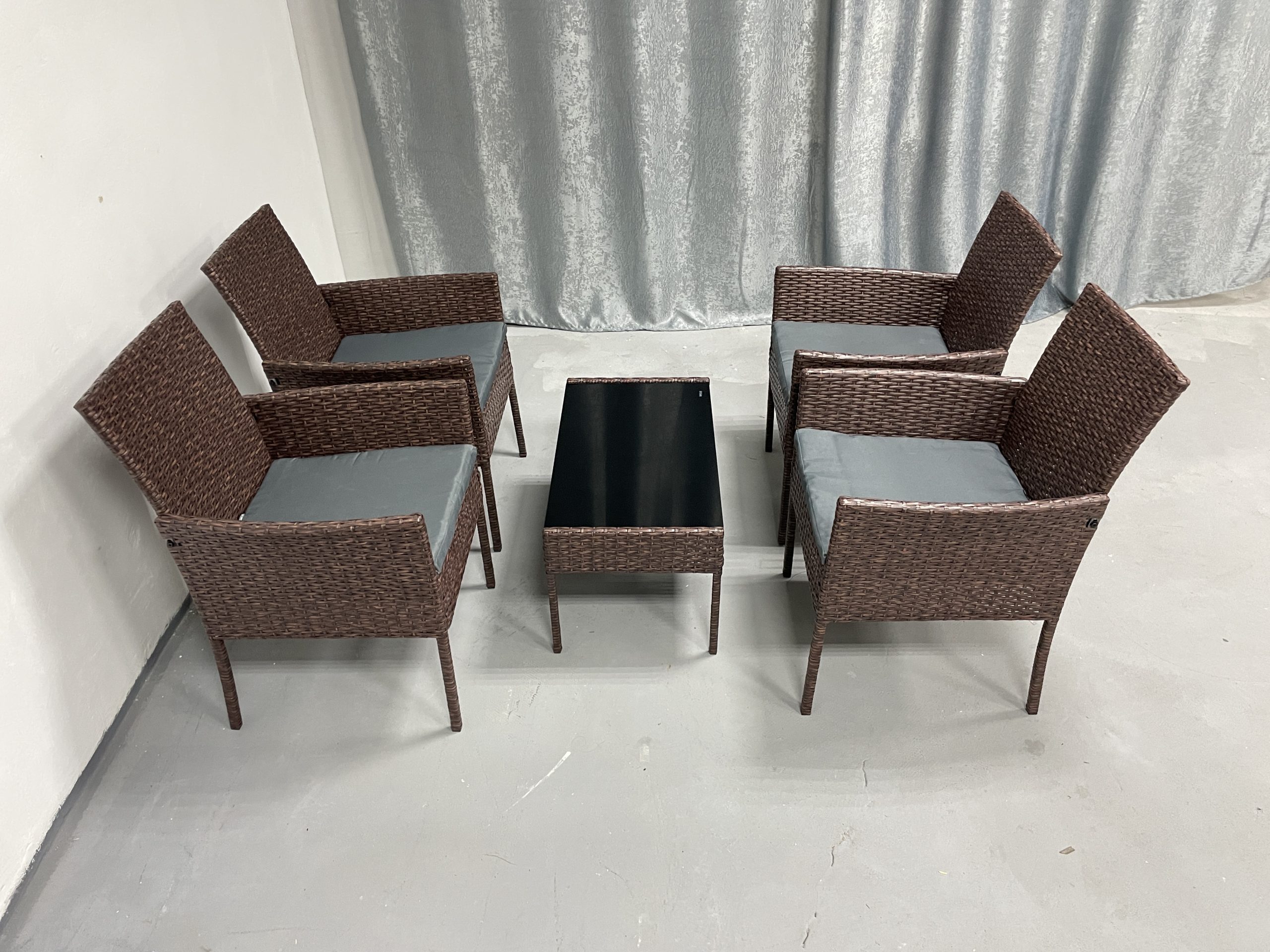 Садові меблі з ротангу Lounge Loft Набір "Белконі Максі" Темно-коричневий - Зображення 4
