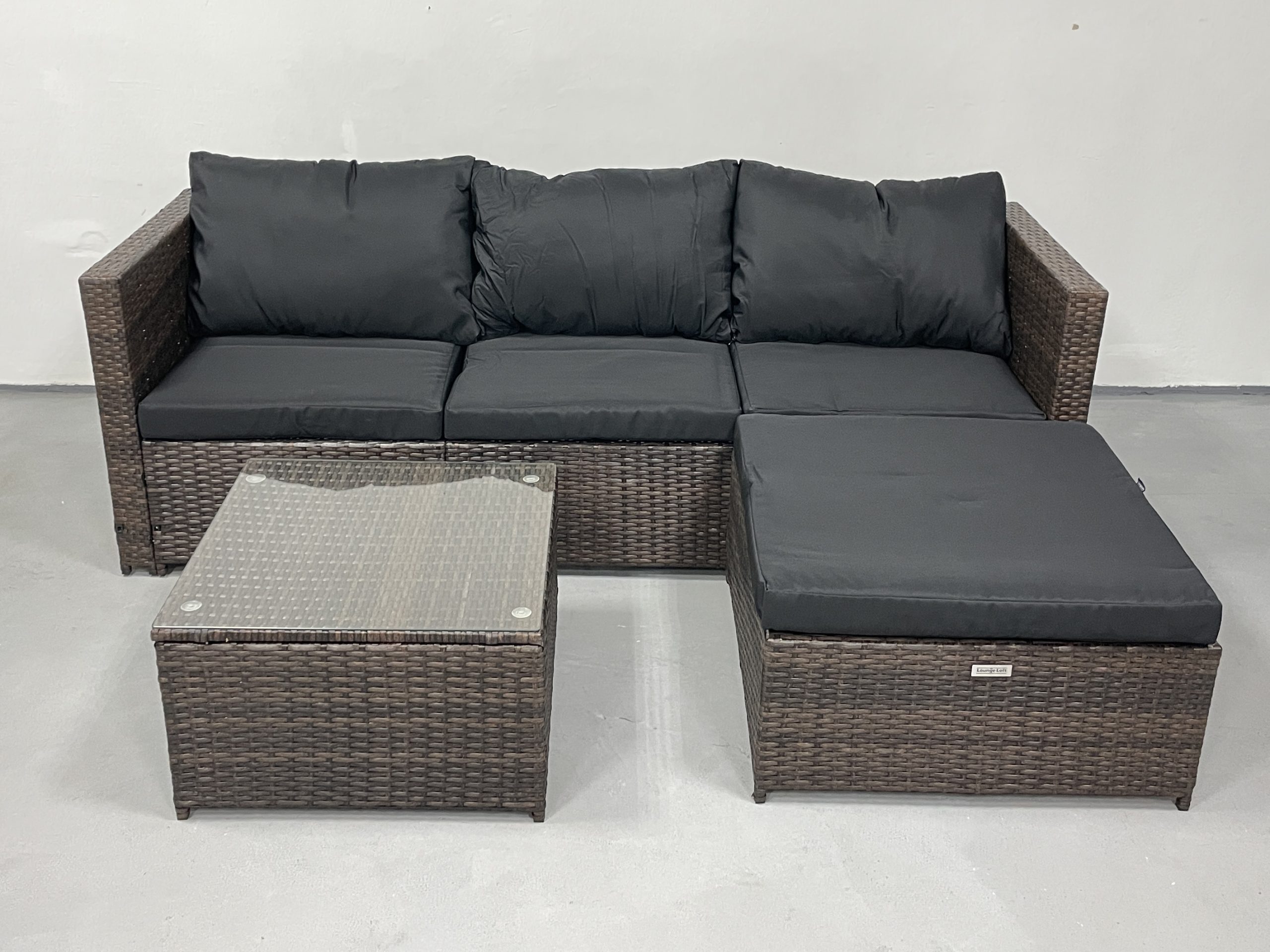 Садові меблі з ротангу Lounge Loft Набір "Lounge Terrace 3" Темно-коричневий Dark Brown - Зображення 3