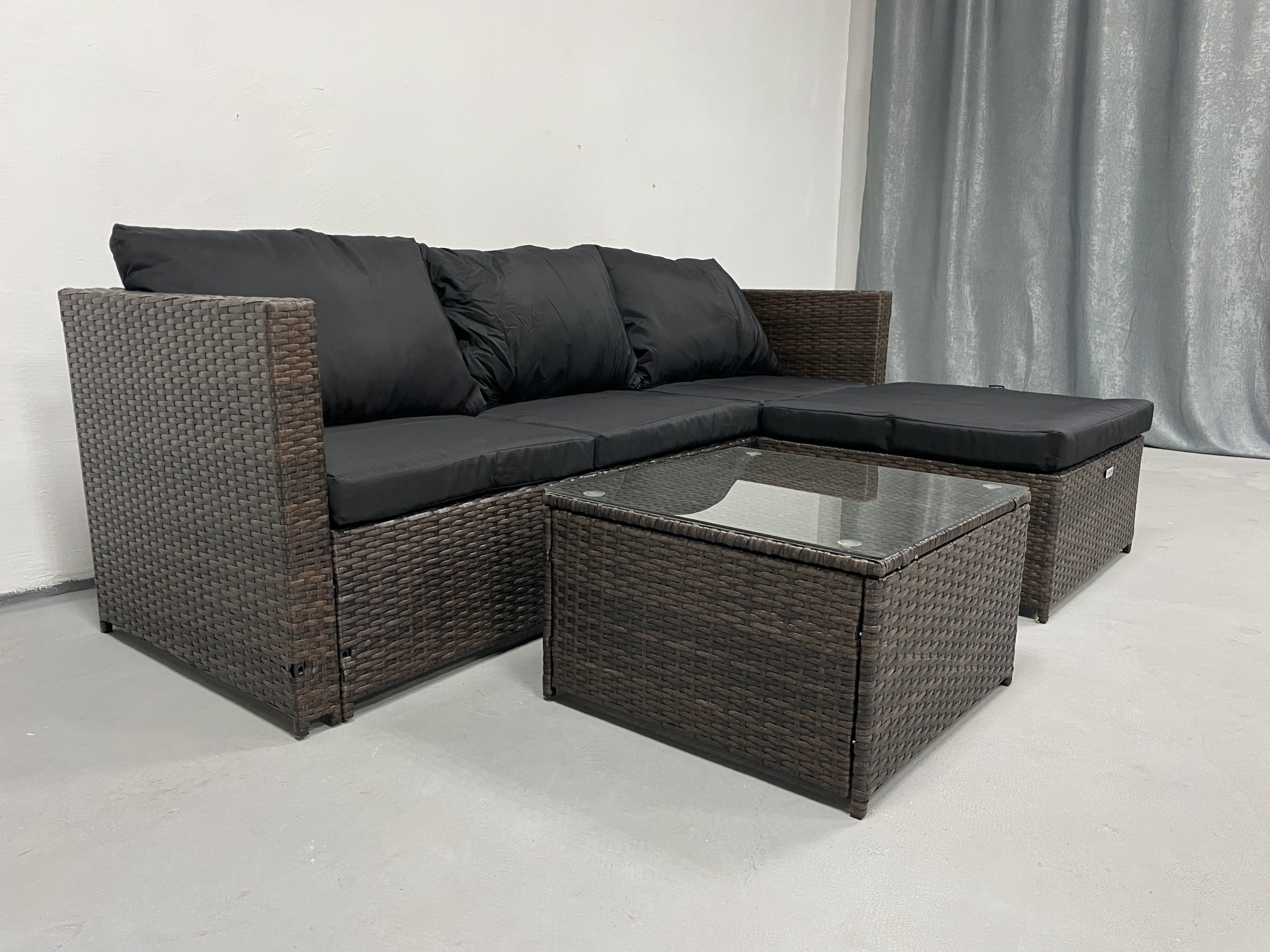 Садові меблі з ротангу Lounge Loft Набір "Lounge Terrace 3" Темно-коричневий Dark Brown - Зображення 7