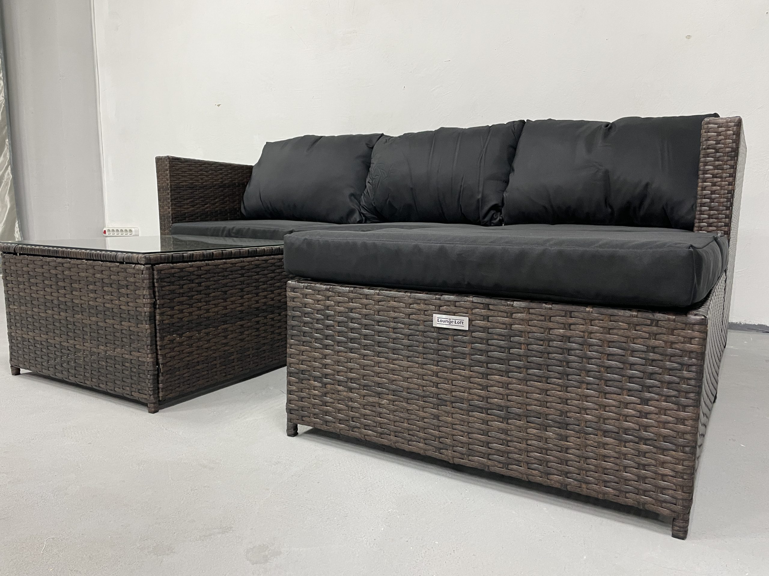 Садові меблі з ротангу Lounge Loft Набір "Lounge Terrace 3" Темно-коричневий Dark Brown - Зображення 9