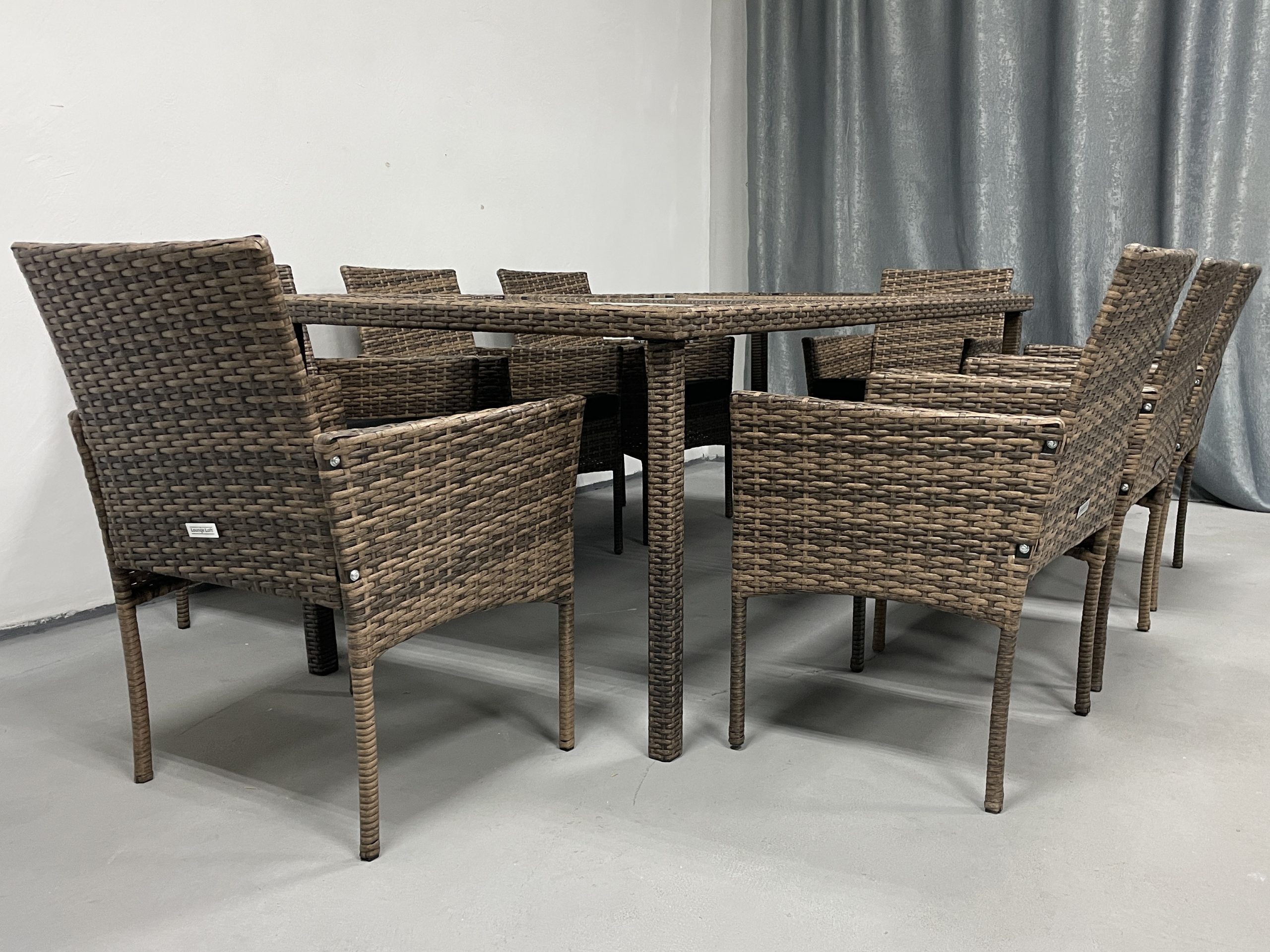 Садові меблі з ротангу Lounge Loft Набір "Big Family 8" Світло-коричневий Light Brown - Зображення 8