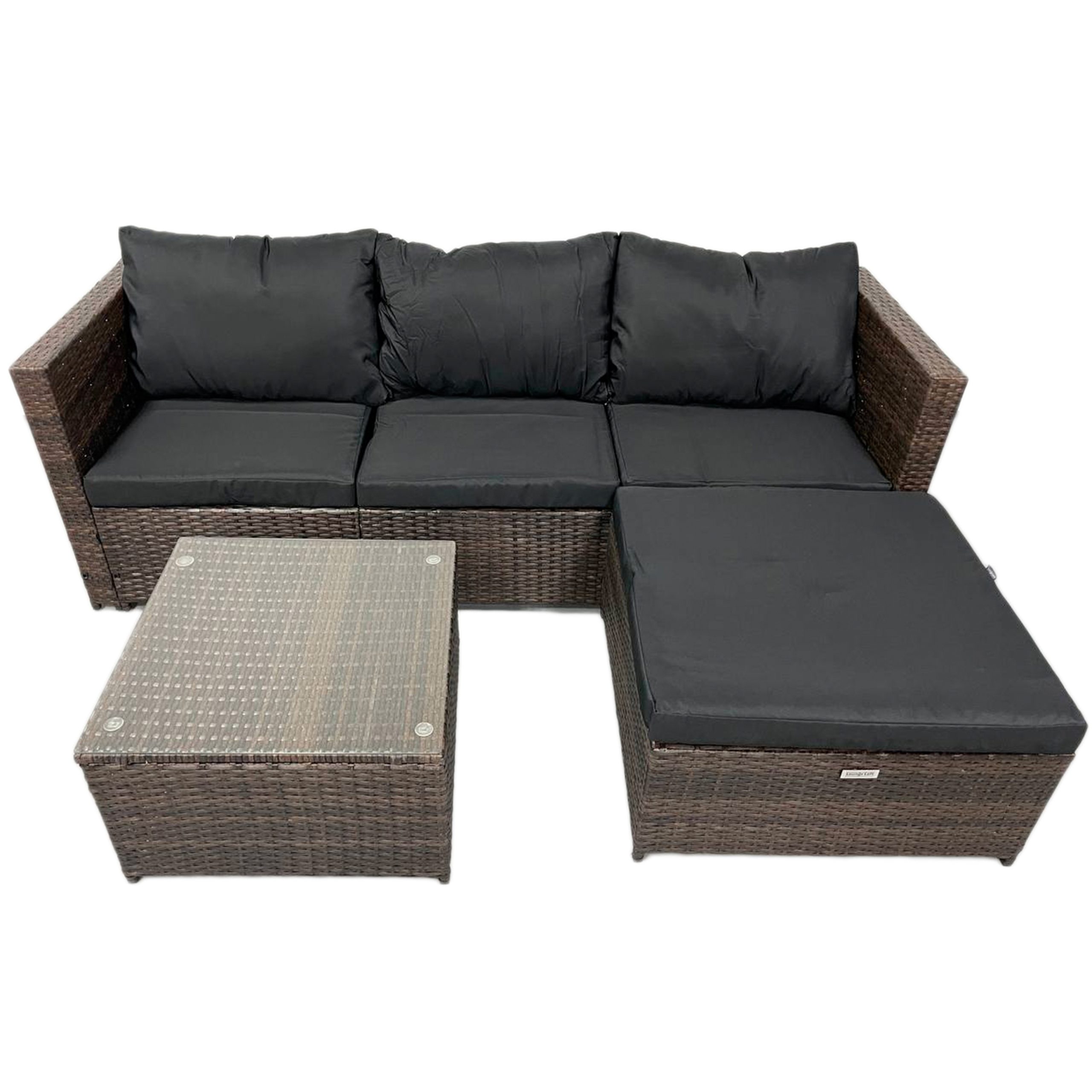 Садові меблі з ротангу Lounge Loft Набір "Lounge Terrace 3" Темно-коричневий Dark Brown