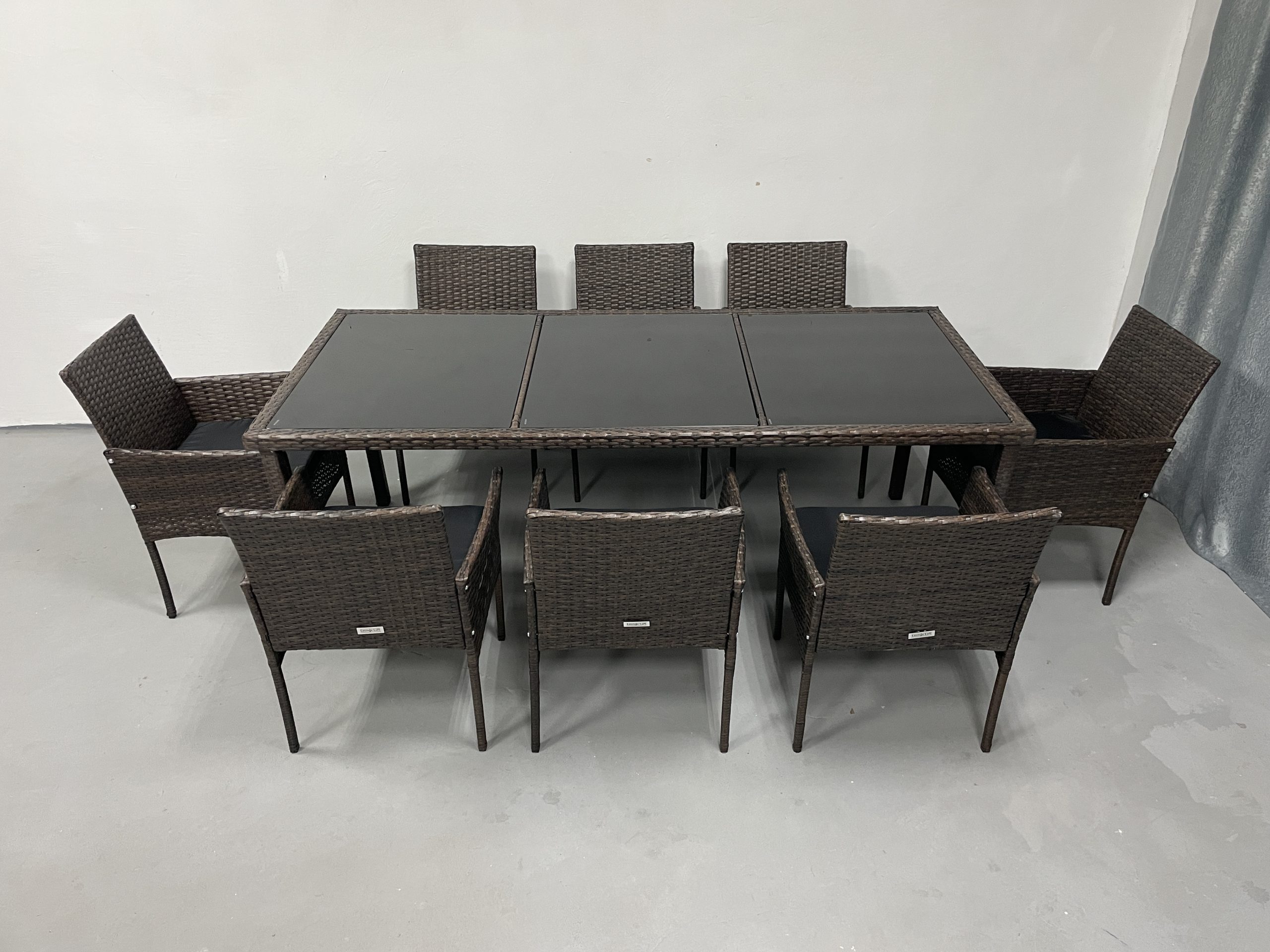 Садові меблі з ротангу Lounge Loft Набір "Big Family 8" Темно-коричневий Dark Brown - Зображення 2