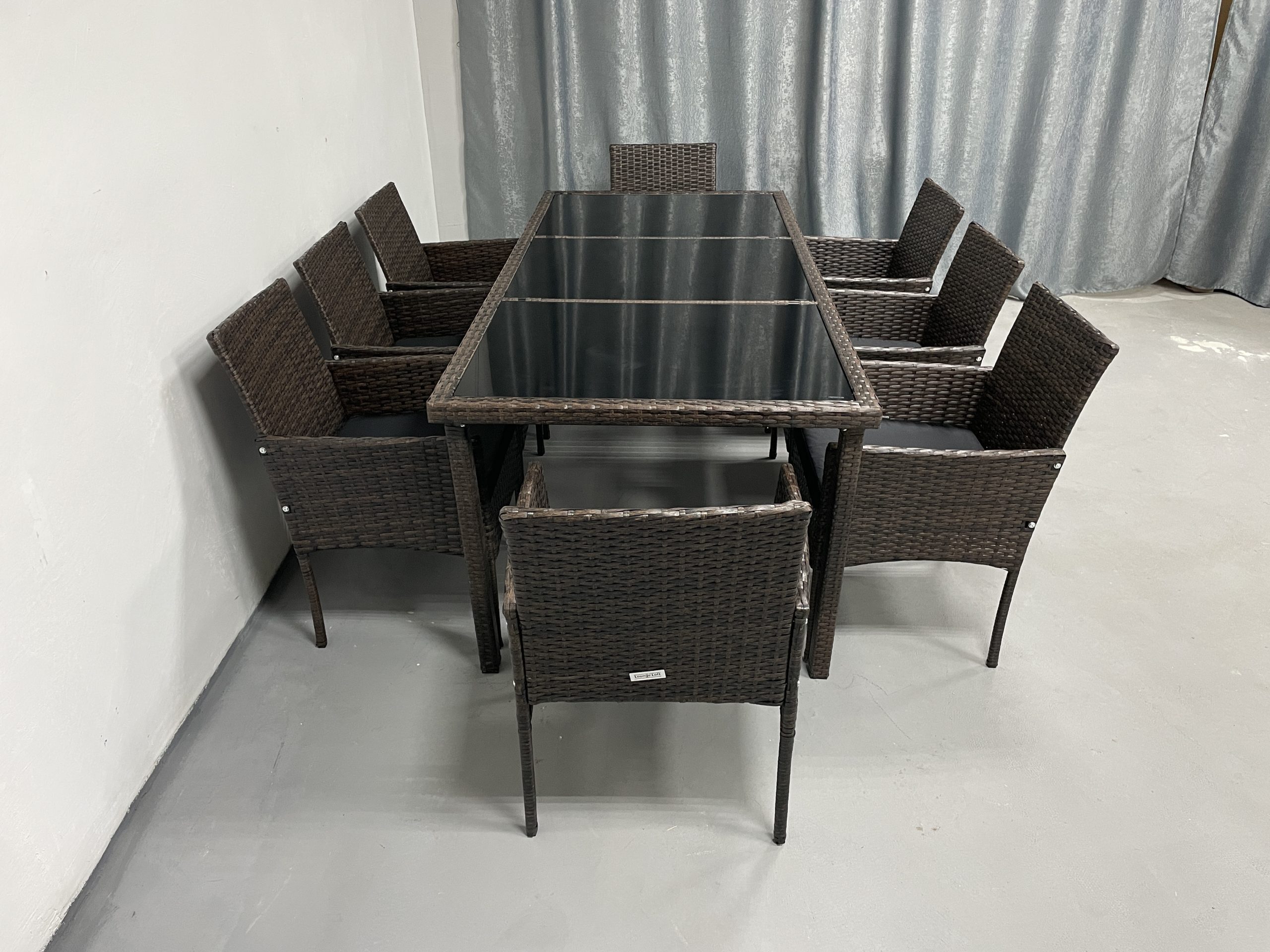Садові меблі з ротангу Lounge Loft Набір "Big Family 8" Темно-коричневий Dark Brown - Зображення 9